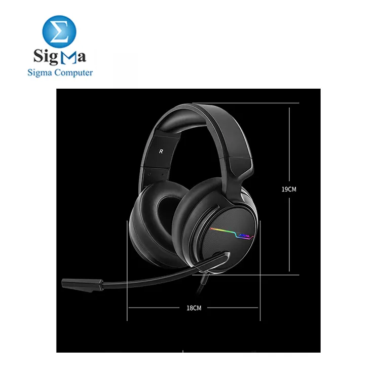 XIBERIA V20 Gaming Headset with USB Port and 7.1 Surround Sound  LED Light  Mic and Soft Earmuffs Gaming Headphone for PC Laptop Desktop